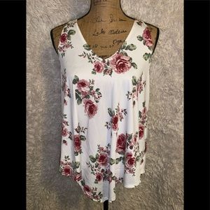 White floral blouse